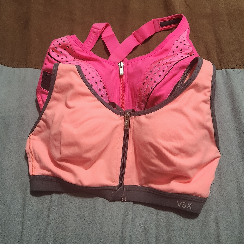 VSX Coral and Pink Sports Bra Set